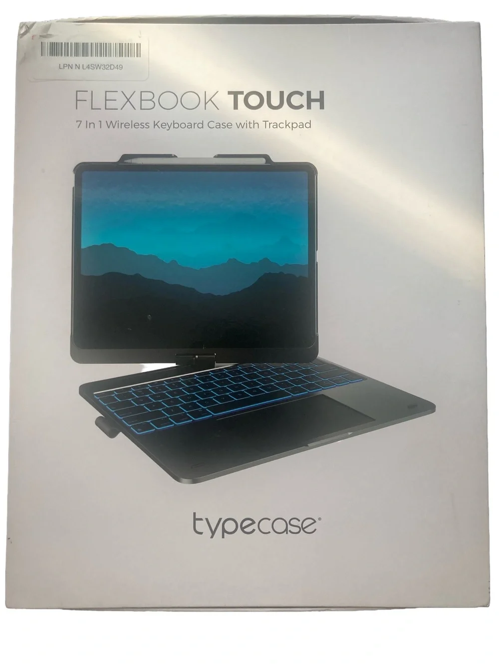 Typecase Flexbook Touch 7-in-1 Wireless Keyboard Case with Trackpad - Black